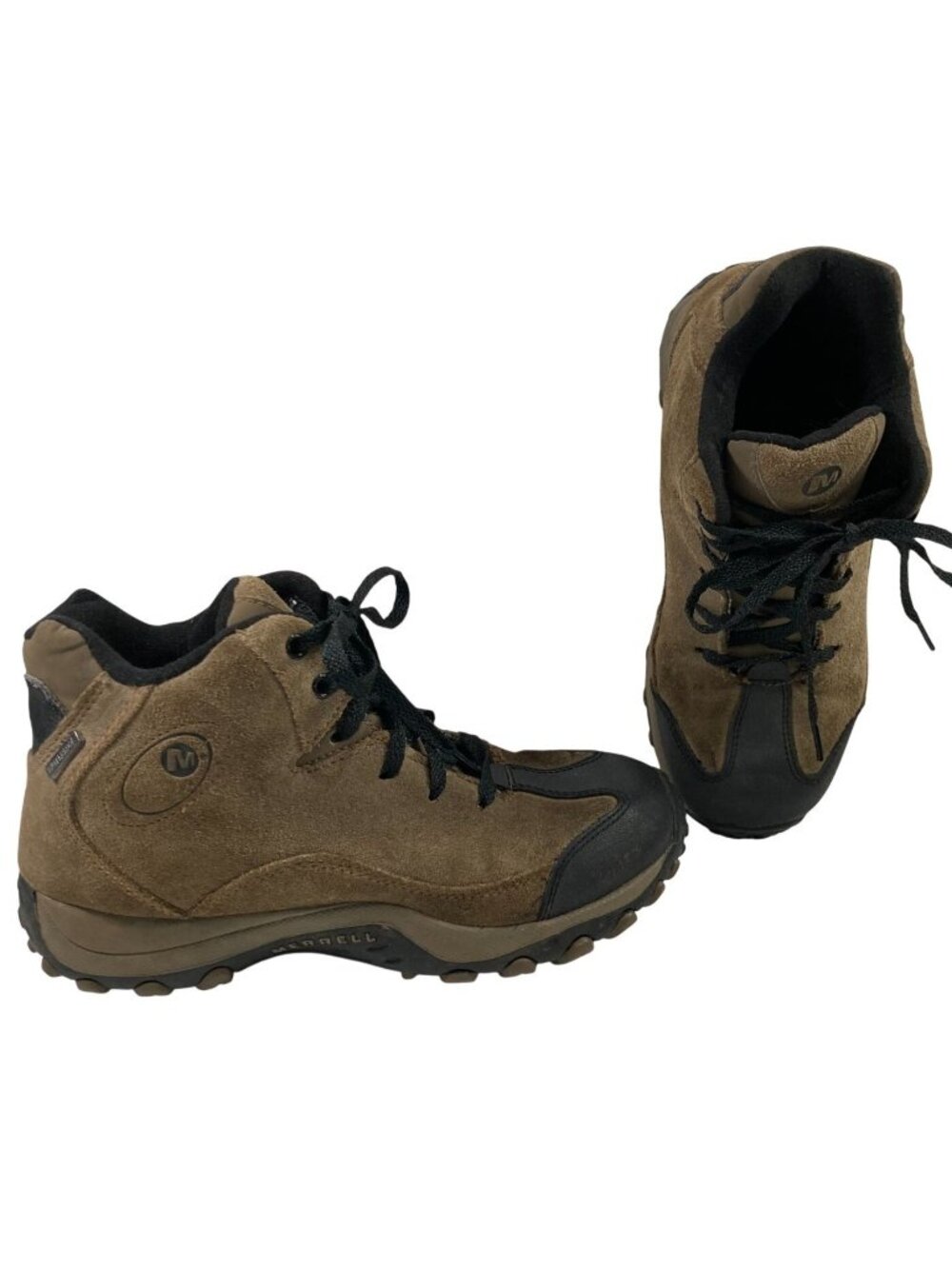 Merrell Performance Waterproof Hiking Boots Kids 4 Brown Suede Gorp Outdoorsy